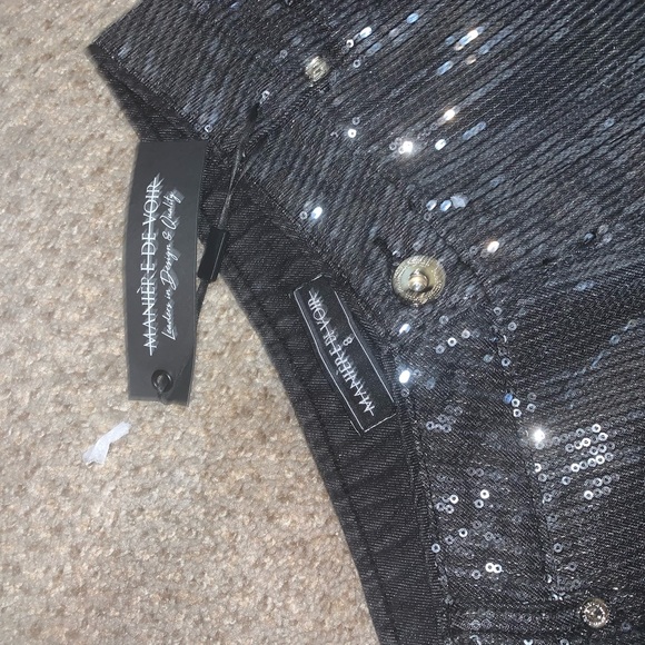 Maniere De Voir sequin destroyed jeans - Picture 8 of 8